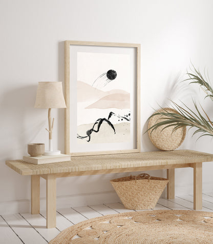 Femilines - FRAMED Gallery Wall Set of 4 Beige Abstract Posters