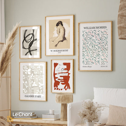 Le Chant - Modern Gallery Wall Art Set FRAMED Picasso Art 5 Pieces
