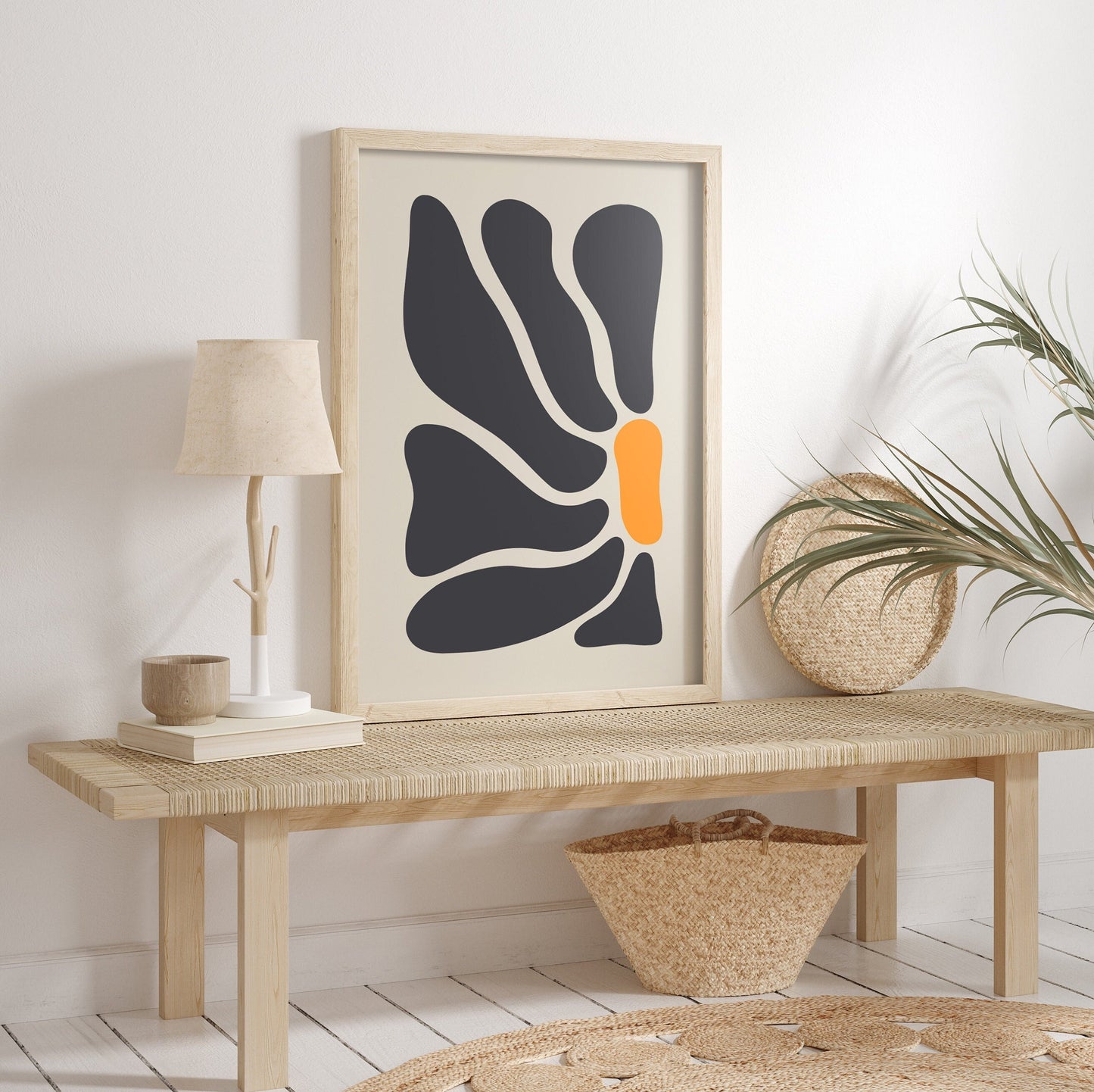 With Alone - 5 Pieces Wooden Framed Abstract Wall Art Set