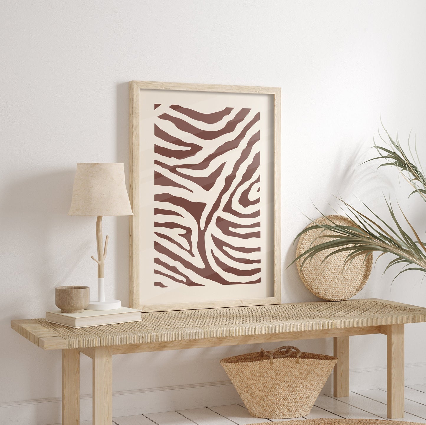 Galerie D'art - Abstract Line Art Gallery Wall Set Wooden FRAMED