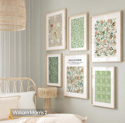 William Morris 2 -William Morris Print Art Set FRAMED 6 Pieces