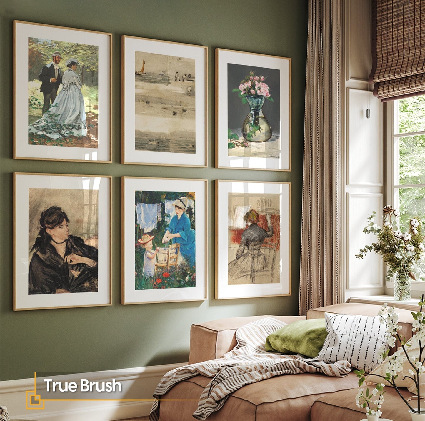 True Brush - French Country FRAMED Gallery Wall Print Set