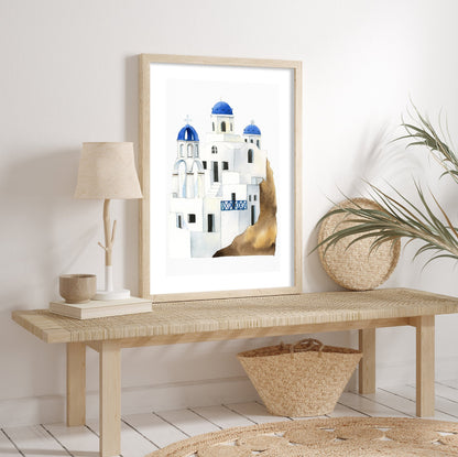 Atina - FRAMED Gallery Wall Set Mediterrenian Print Set of 4 Pieces