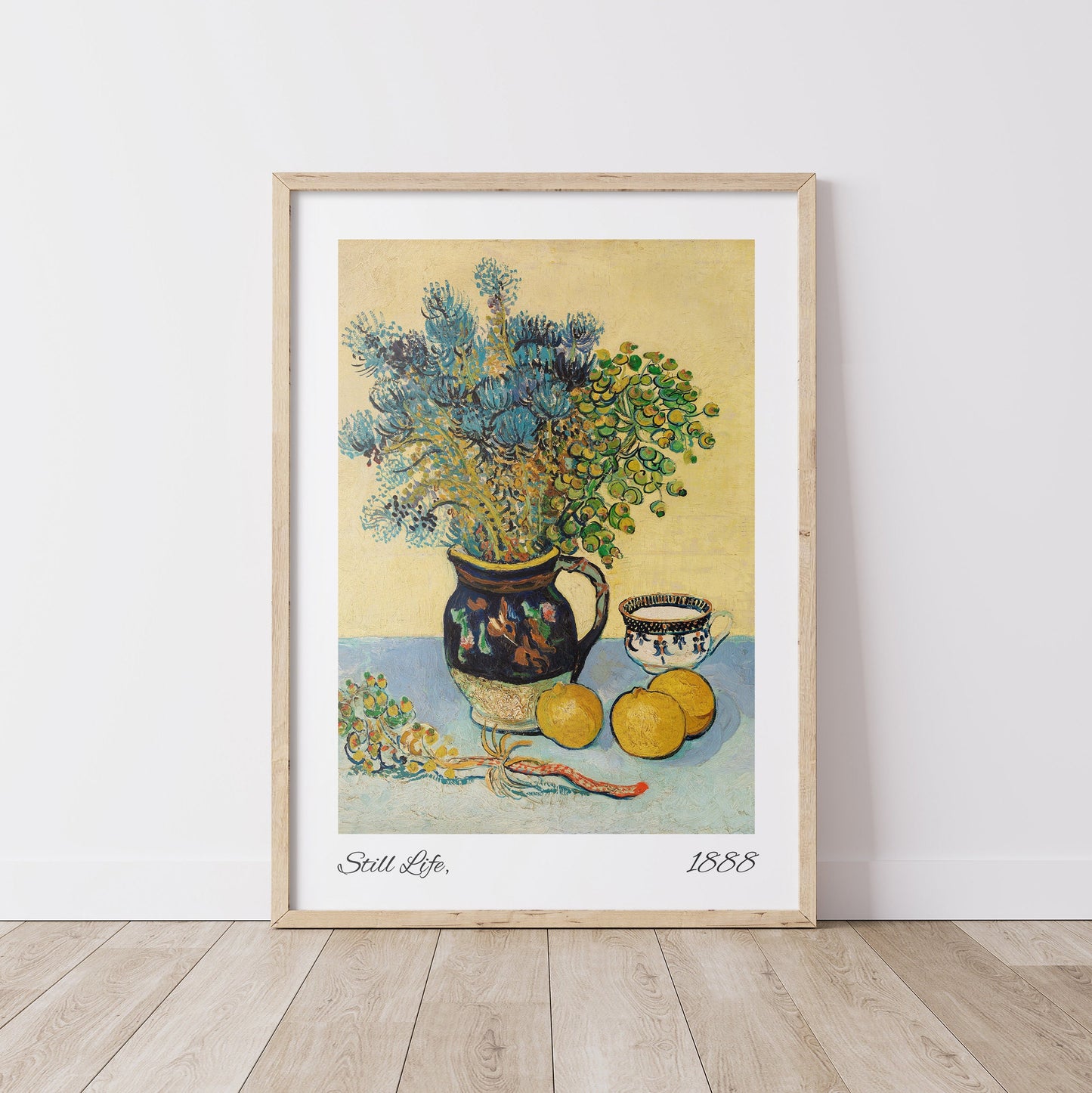 Van Gogh Print Gallery Wall Set FRAMED Flowers Print Set Ready Made Art Ready to Hang Gallery Wall Art Van Gogh's Pictures Wall Deco