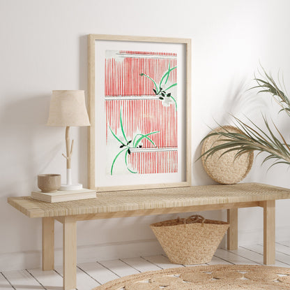 Nature Wings - Pink Flowers 5 Pieces FRAMED Wall Art Set