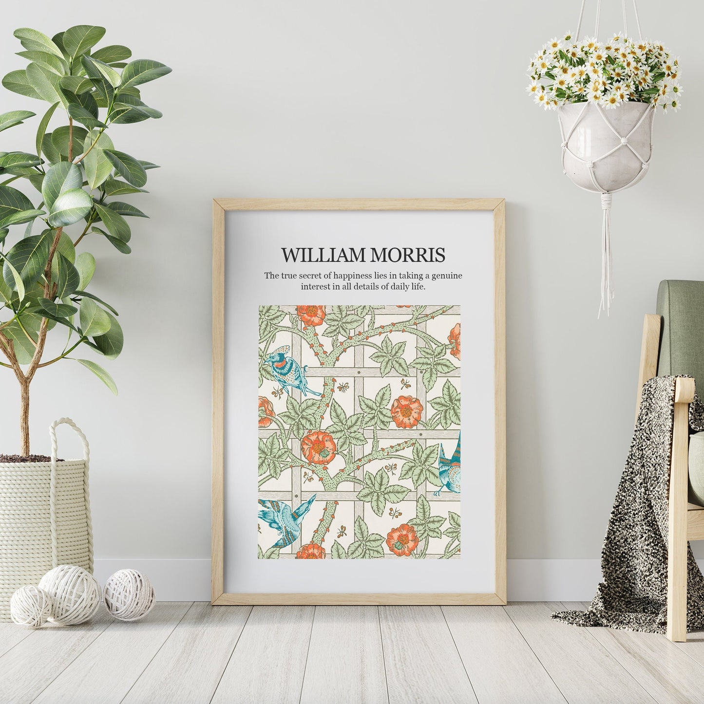William Morris 2 -William Morris Print Art Set FRAMED 6 Pieces