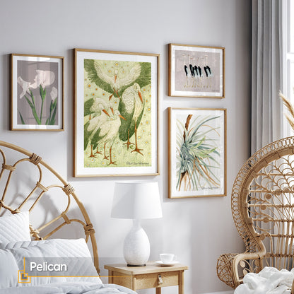 Pelican - FRAMED Gallery Wall Set Floral Print Set of 4 Flower Posters