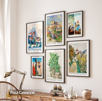 Paul Cézanne - FRAMED Wall Art Set of 6 Framed Art Prints