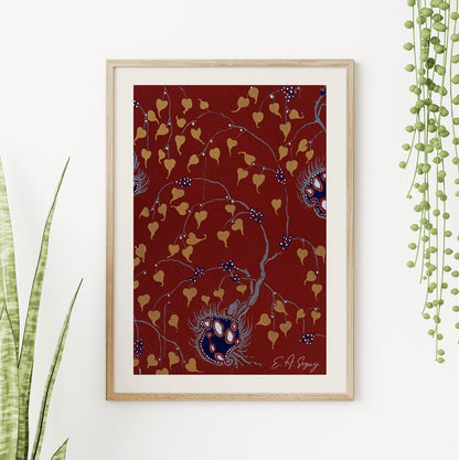 Jungle Love - Abstract 5 Pieces Wooden FRAMED Wall Gallery