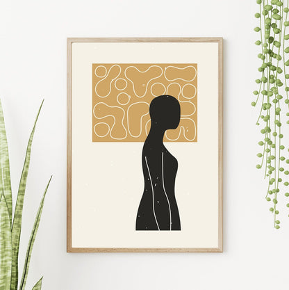 Feman Mine - Abstract FRAMED Wall Art Gallery Set of 6