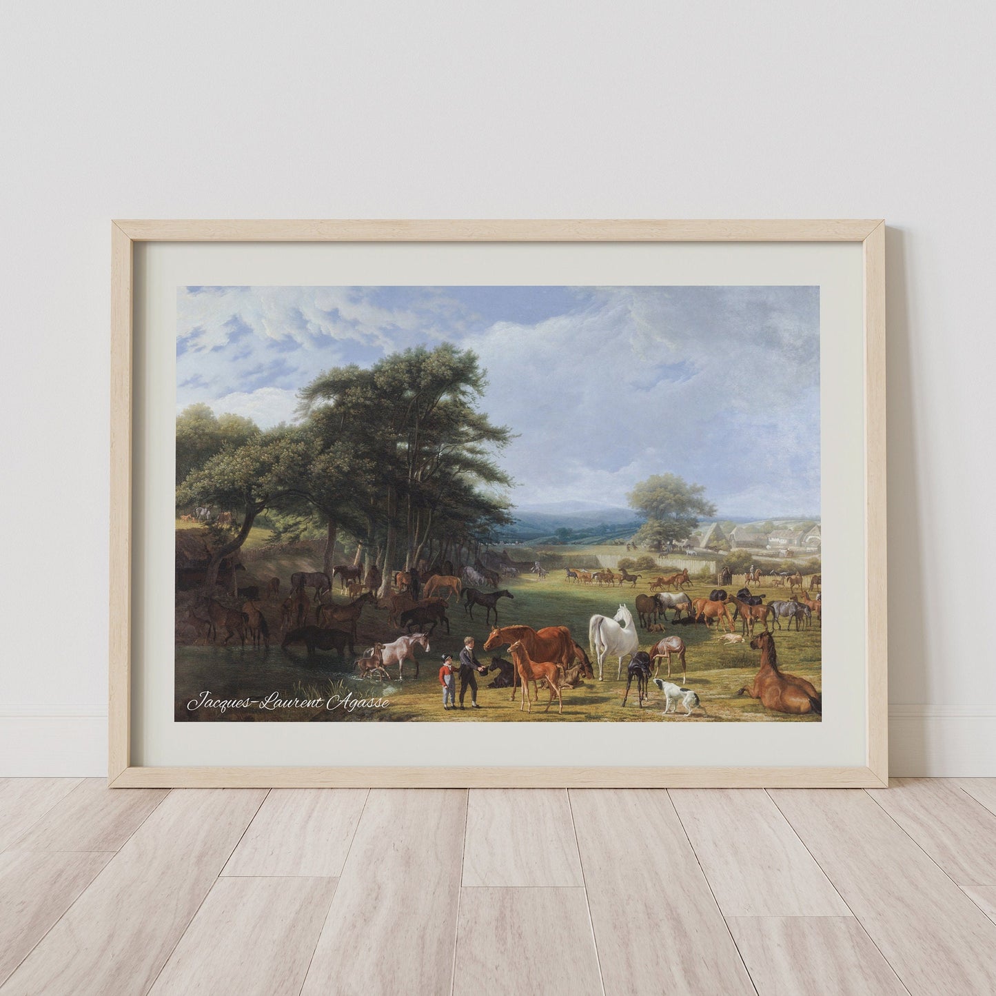 Horsemen - FRAMED Gallery Wall Set Farm House Print Set of 4 Horse Posters