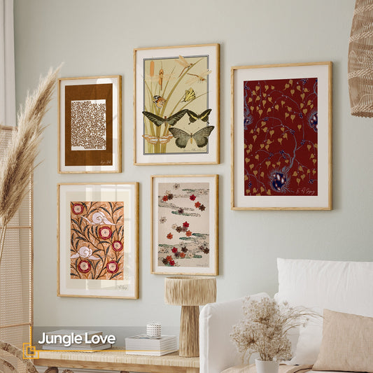 Jungle Love - Abstract 5 Pieces Wooden FRAMED Wall Gallery