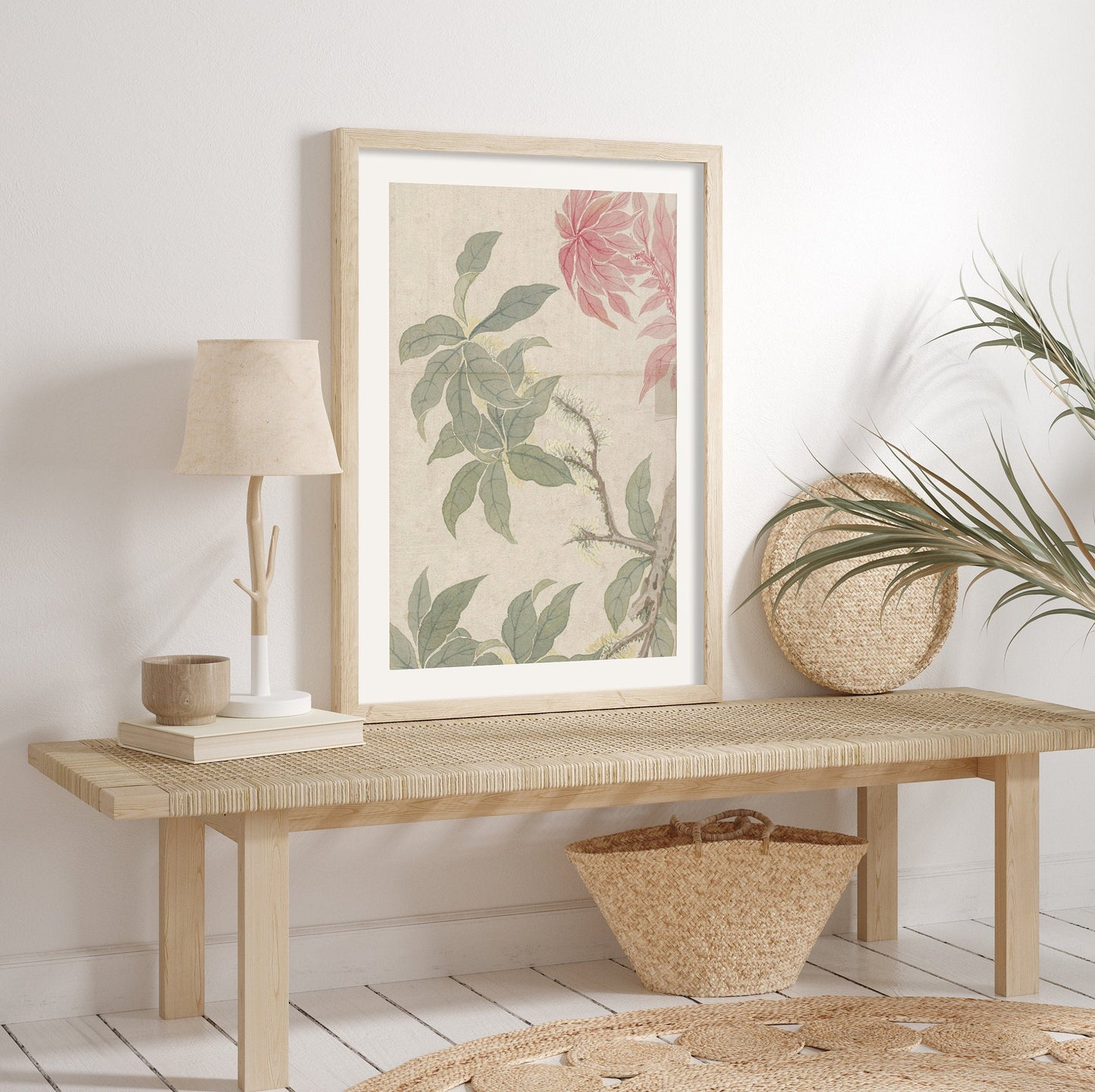 Grace Flow - 6 Pieces Vintage Flowers Wooden FRAMED Wall Gallery