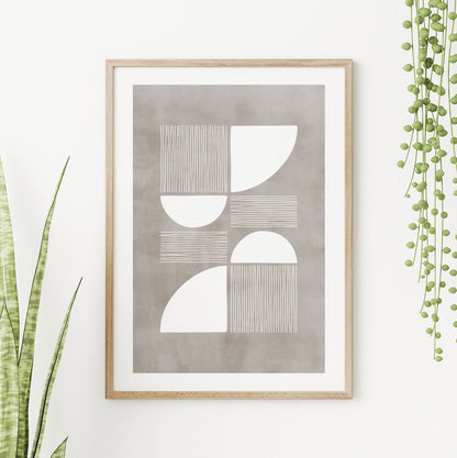 Arkoda - 4 Pieces Wooden FRAMED Abstract Wall Art Prints