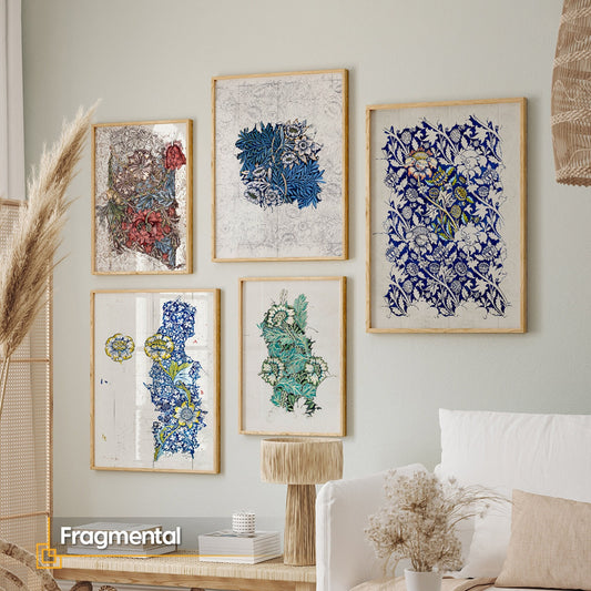 Fragmental - William Morris 5 Pieces FRAMED Wall Art Gallery