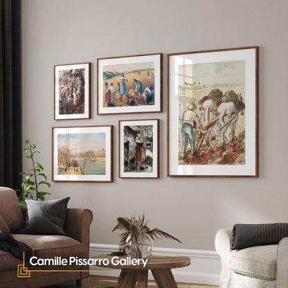 Camille Pissarro Gallery - 5 Pieces FRAMED Wall Art Set Framed Wall Art