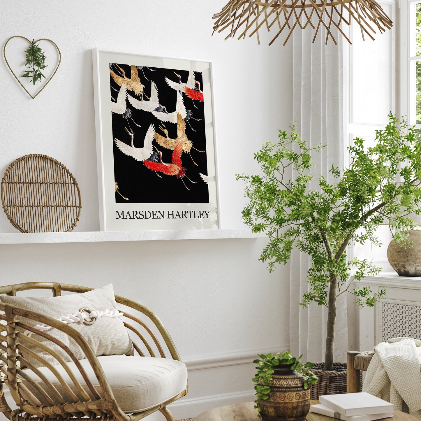 Eclectic Large Gallery Wall Set of 8 FRAMED Prints Maximalist Wall Decor Wall Art Bundle Matisse Klimt Van Gogh Ohara Koson Cranes