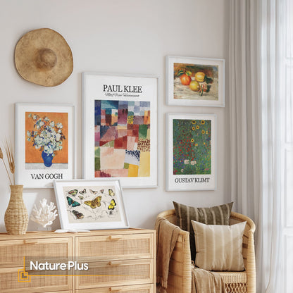 Nature Plus - FRAMED Gallery Wall  Art Set of 5 Exhibition Poster Set