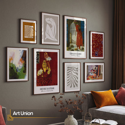 Art Union - Eclectic Gallery Wall Art Set of 8 FRAMED Prints