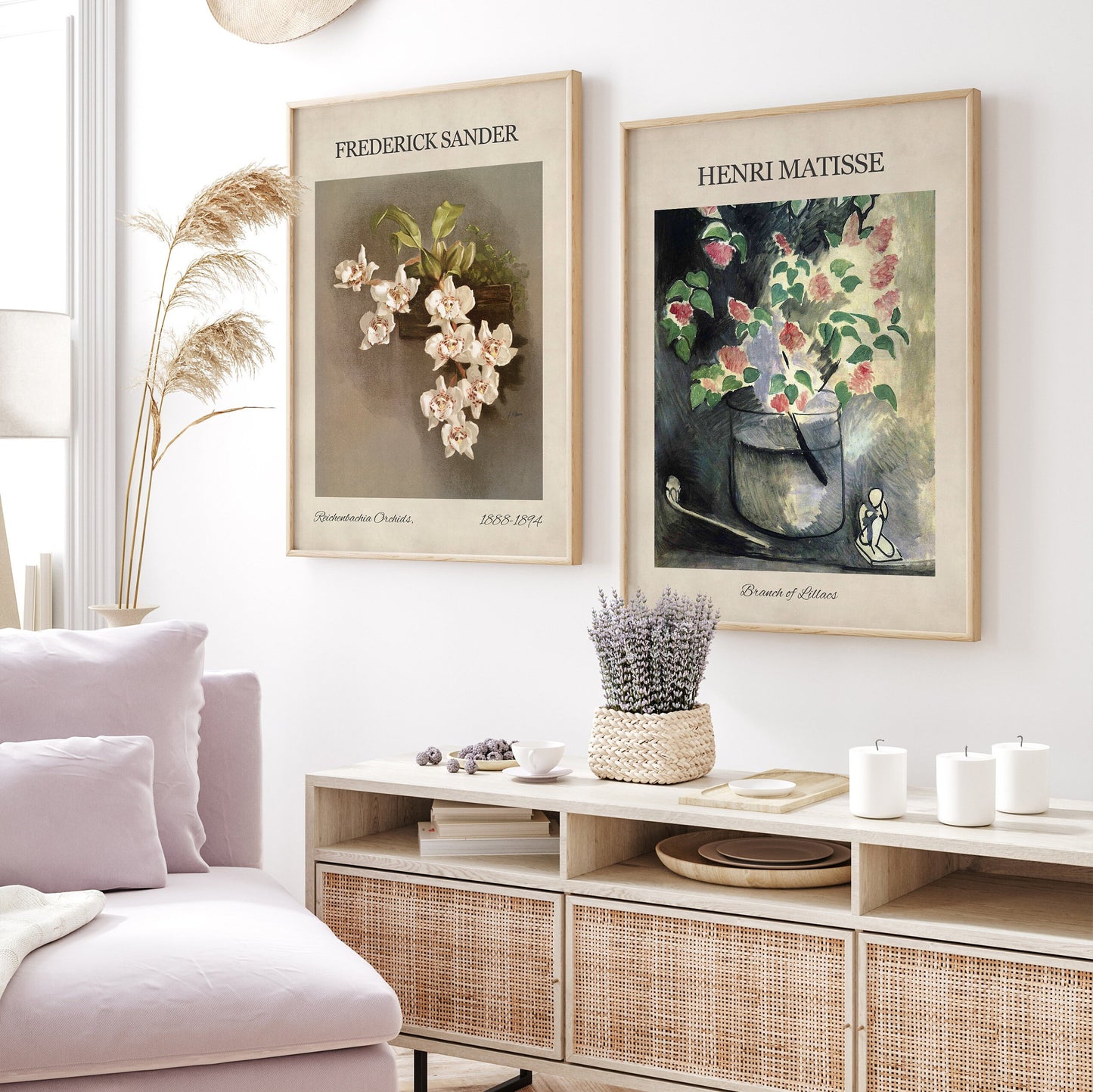 Worn Floral - Vintage Gallery Wall Art Set of 8 Eclectic FRAMED Wall Art Set
