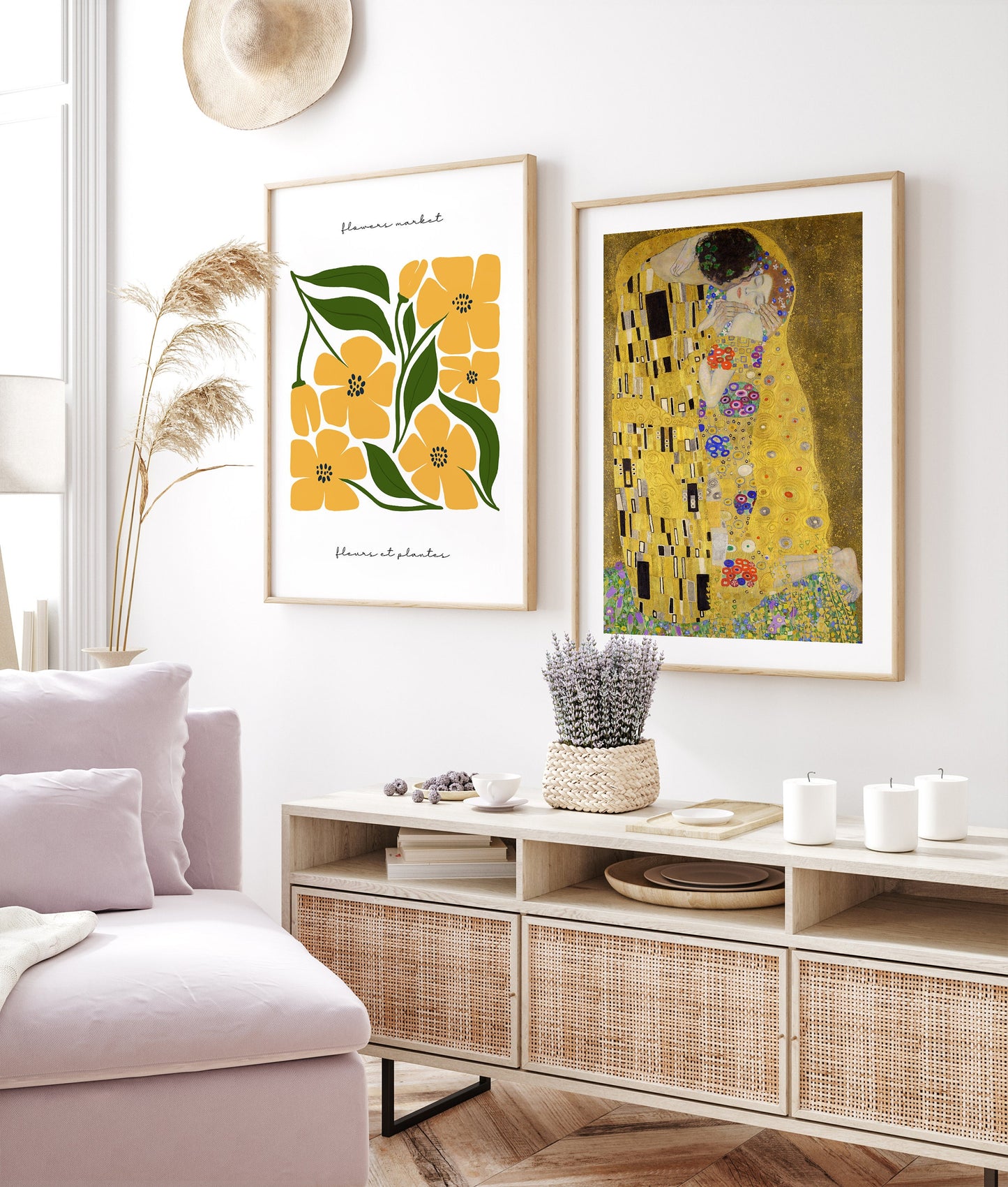 Eclectic Gallery Wall Set of 9 Framed Maximalist Wall Art Wall Decor Gipsy Style Artwork Wall Prints Bundle Henri Matisse Gustav Klimt