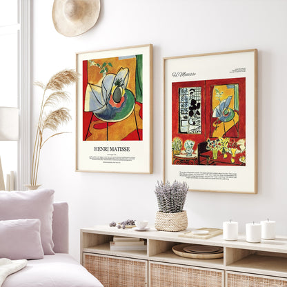 Matisse Art 2 - FRAMED Wall Art Set of 3 Henri Matisse Framed Poster Set