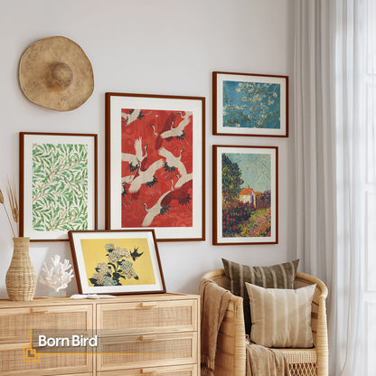 Born Bird - FRAMED Gallery Wall  Art Set of 5 Exhibition Poster Set