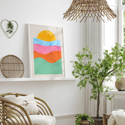 Sugar Lane - Gallery Wall Set of 7 FRAMED Boho Artwork Print Set