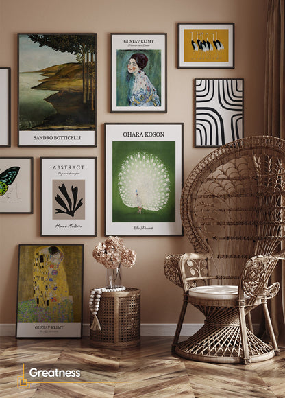 Greatness - Vintage Large Gallery Wall Artwork Set of 8 Pieces FRAMED