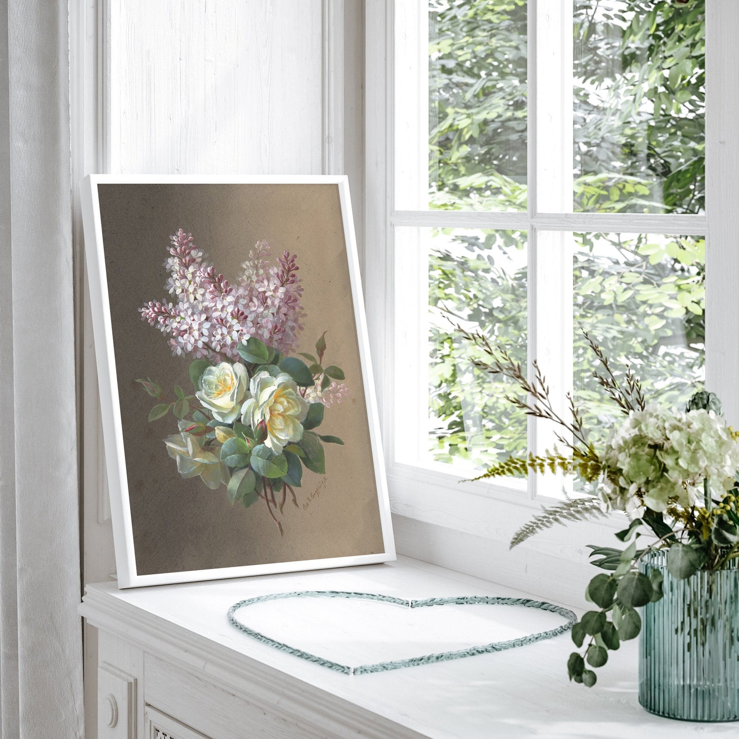 Art Palette - Vintage Gallery Wall Set FRAMED Set of 8 Pieces