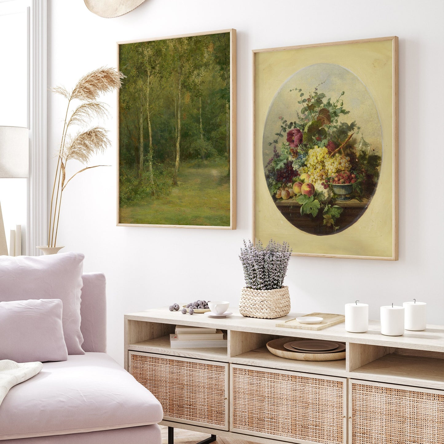Artorium - Vintage Gallery Wall Art Set Wood FRAMED Set of 9 Pieces