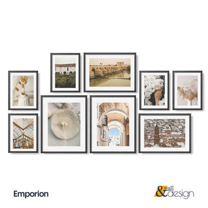 Emporion - Mediterrenian Wall Art Gallery Set Framed of 9 Maximalist Wall Posters