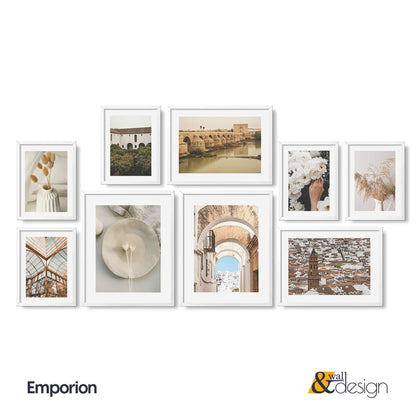 Emporion - Mediterrenian Wall Art Gallery Set Framed of 9 Maximalist Wall Posters