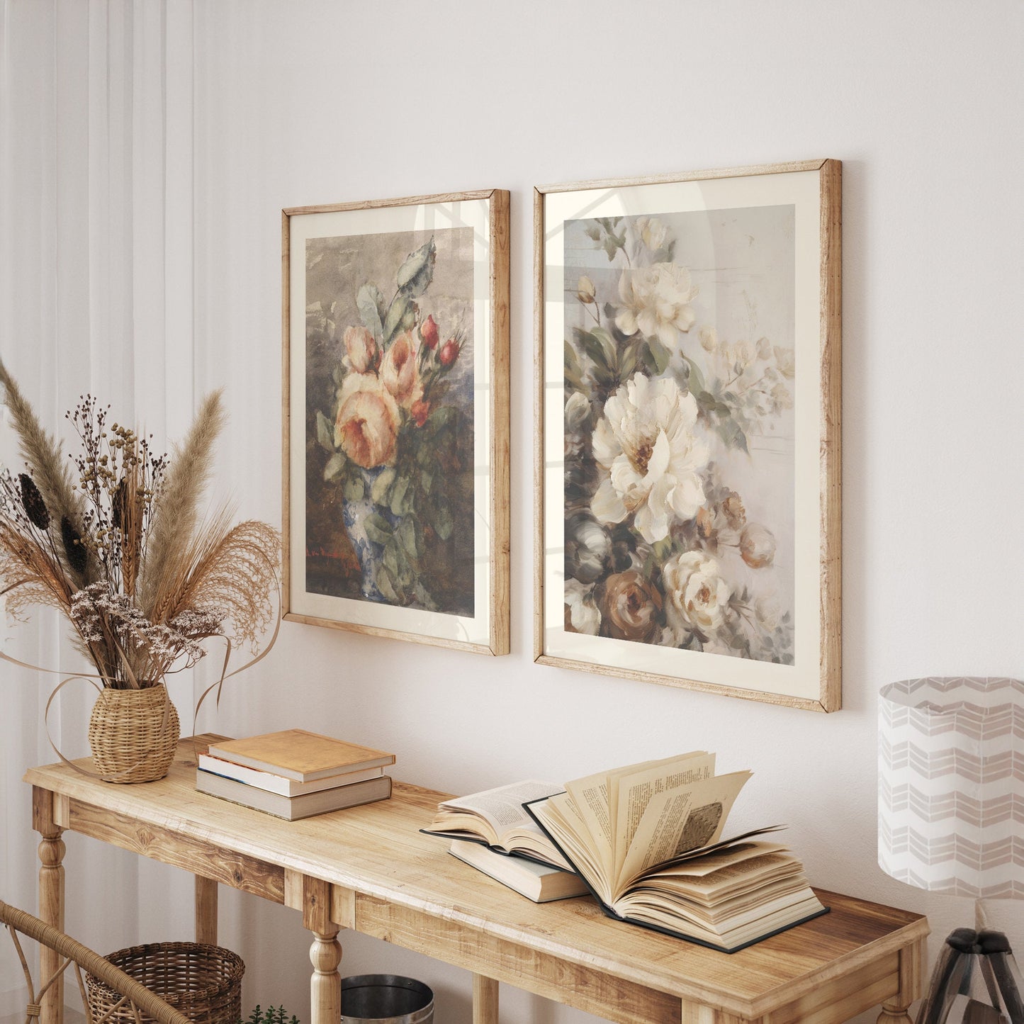 Vaset - Vintage Floral Gallery Wall Set of 6 FRAMED Prints