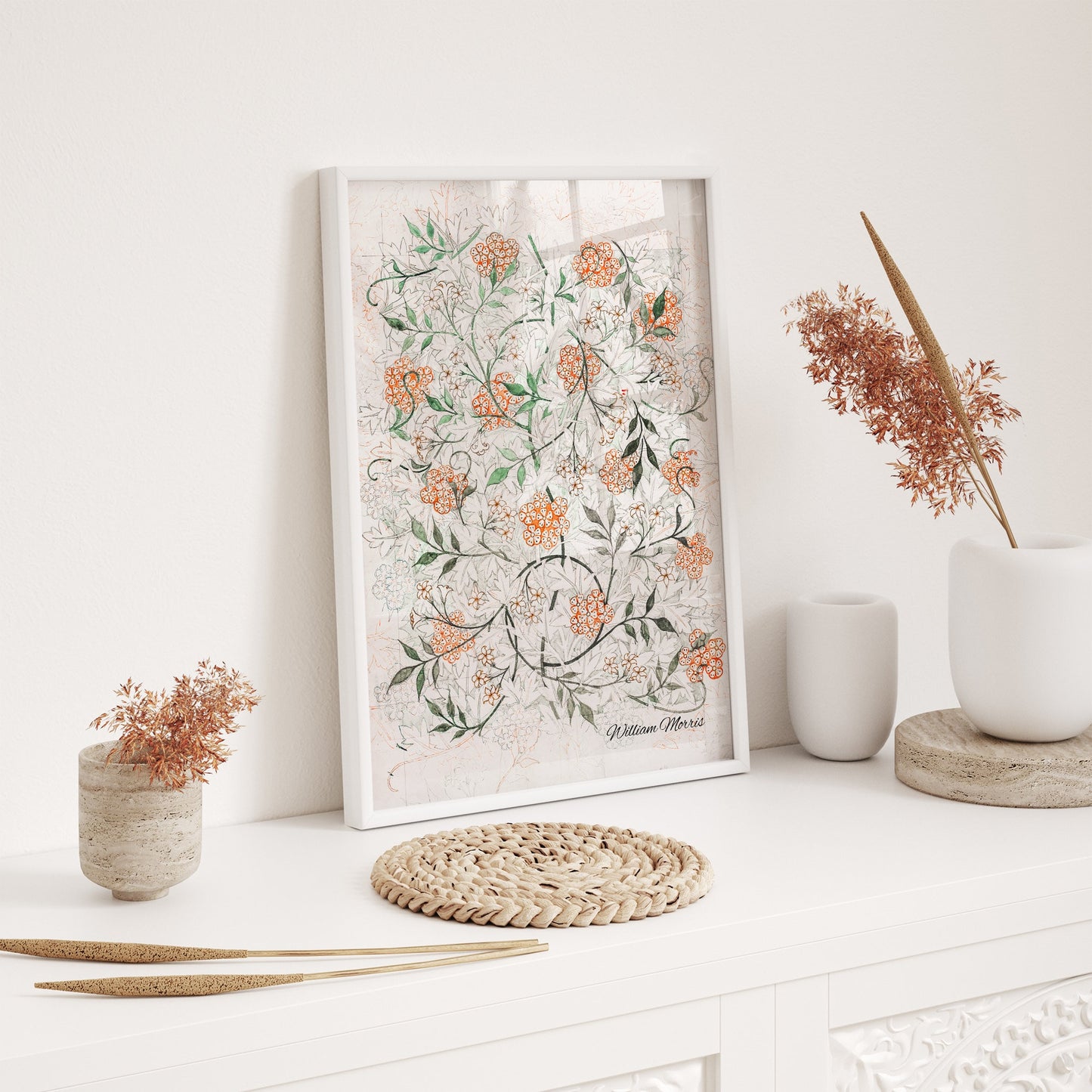 Skewish Patten - Wooden Framed William Morris Wall Art Set of 3 Pieces