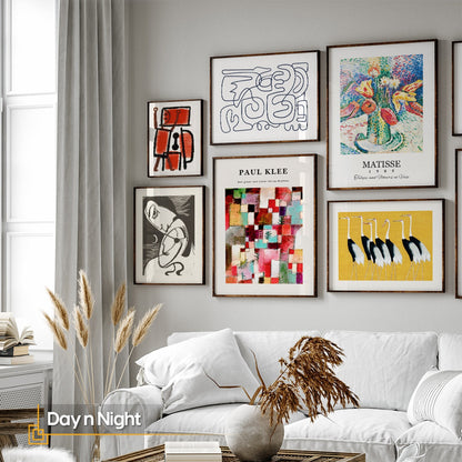 Day N Night - FRAMED Gallery Wall Art Set 6 Piece