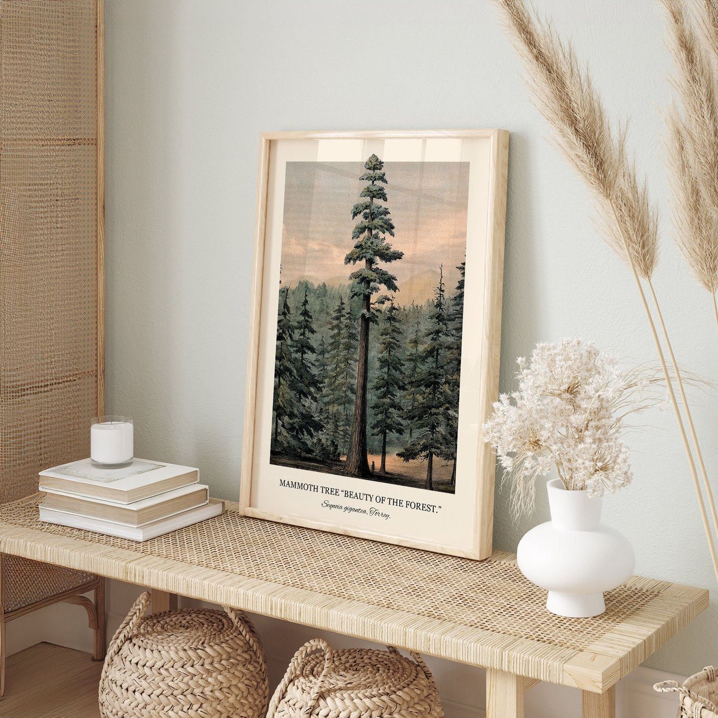 Green Tree - FRAMED Wall Art Set of 2 Landscape Painting Framed