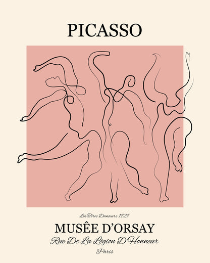 Pink Picasso - FRAMED Wall Art Set of 2 Pieces