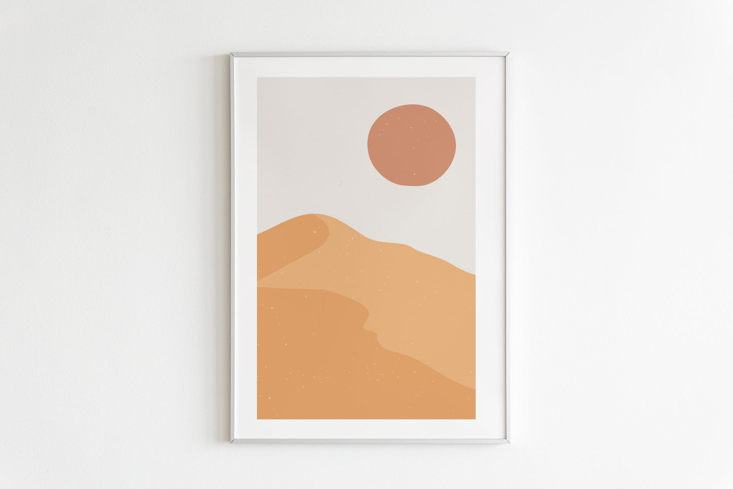 Sun Face - Mid-Century FRAMED Wall Art Set of 5 Pieces